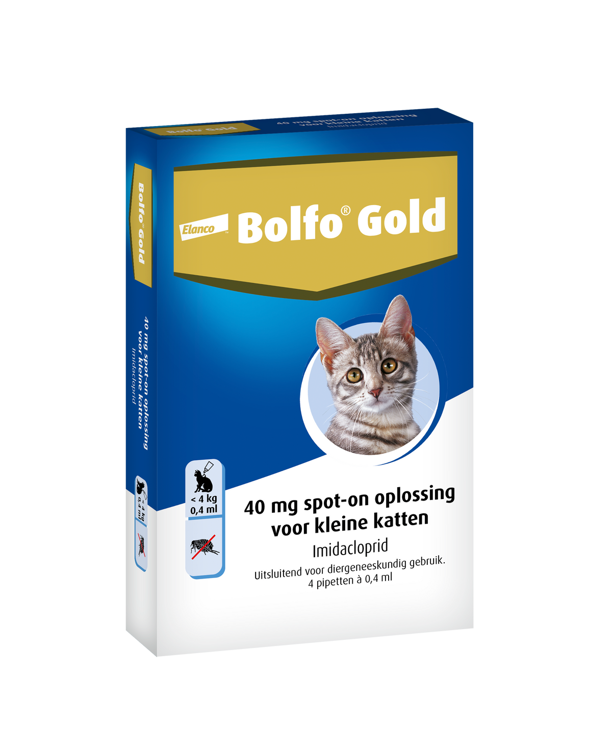 Bolfo Gold Flohmittel für Katzen - Bis zu 4 kg - 40 mg