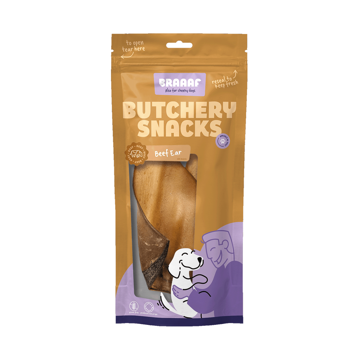 Braaaf Butchery Snacks Rinderohr 2 Stück