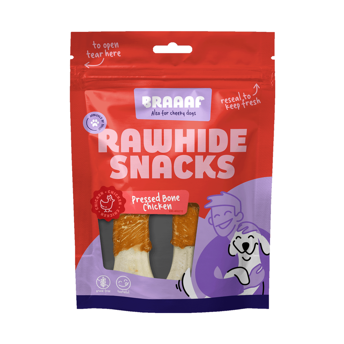 Braaaf Rawhide Pressed Bone Kip - 12,5 cm
