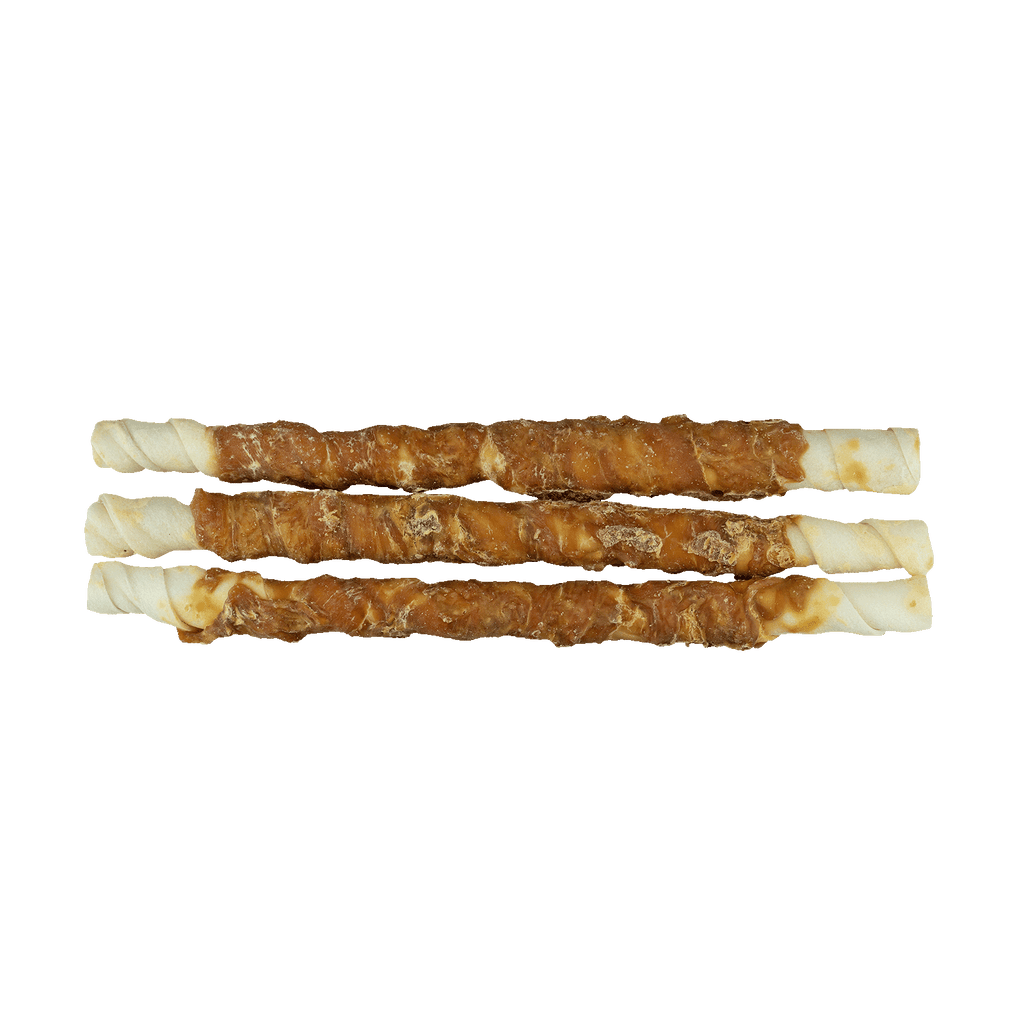 Braaaf Rawhide Twister Kip (3 st.) - 25 cm
