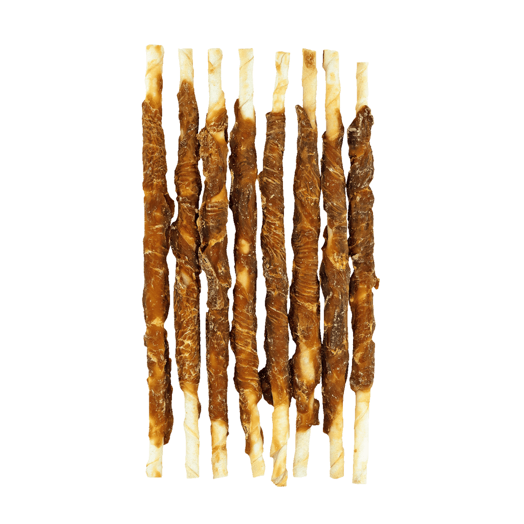 Braaaf Rawhide Twister Huhn (8 St.) - 25 cm