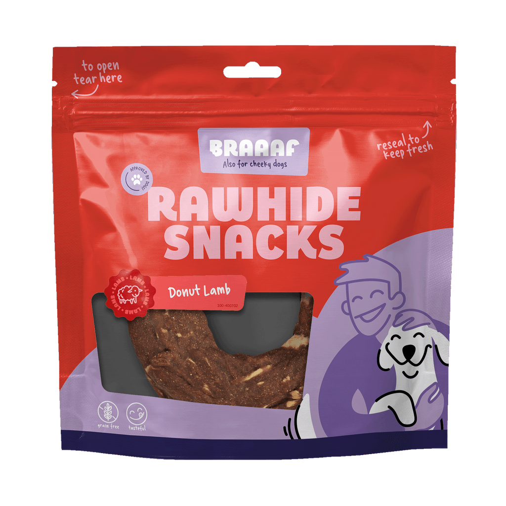 Braaaf Rawhide Donut Lamm & Fisch