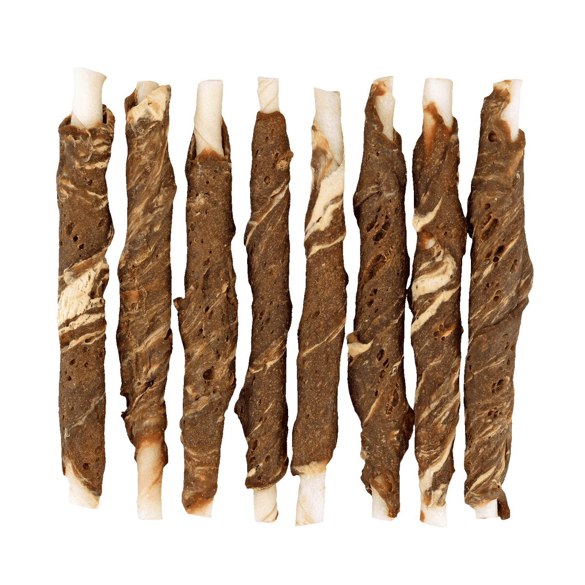 Braaaf Rawhide Roll Sticks Lam & Vis - 8 st.