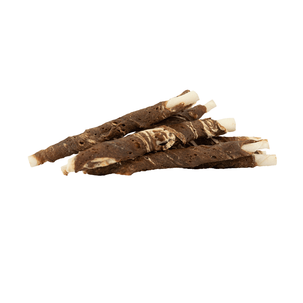 Braaaf Rawhide Roll Sticks Lam & Vis - 8 st.