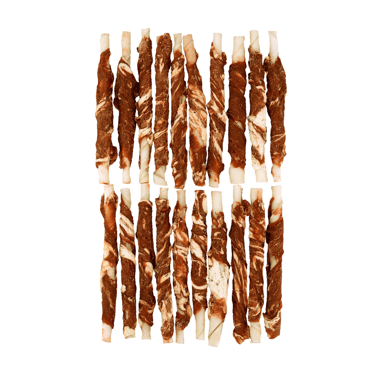 Braaaf Rawhide Roll Sticks Rund & Vis - 25 st.