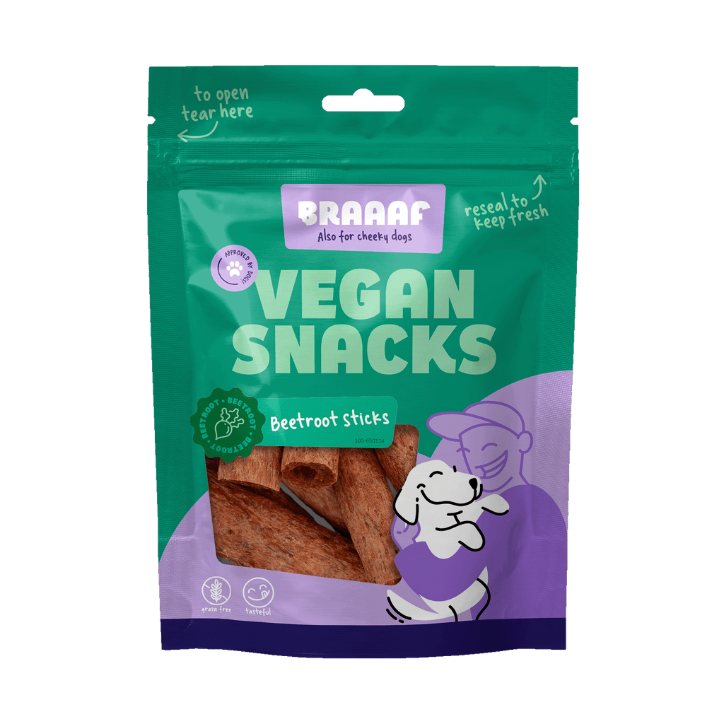 Braaaf Vegan Snack Rote Bete Stick - 6 cm