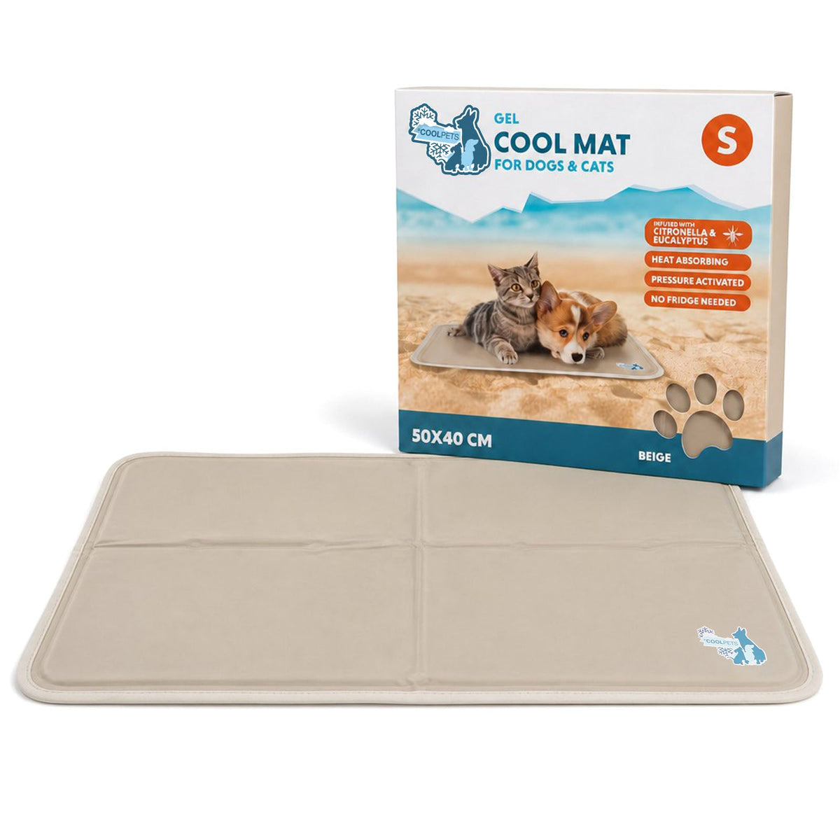Coolpets Gel Cooling Mat Beige