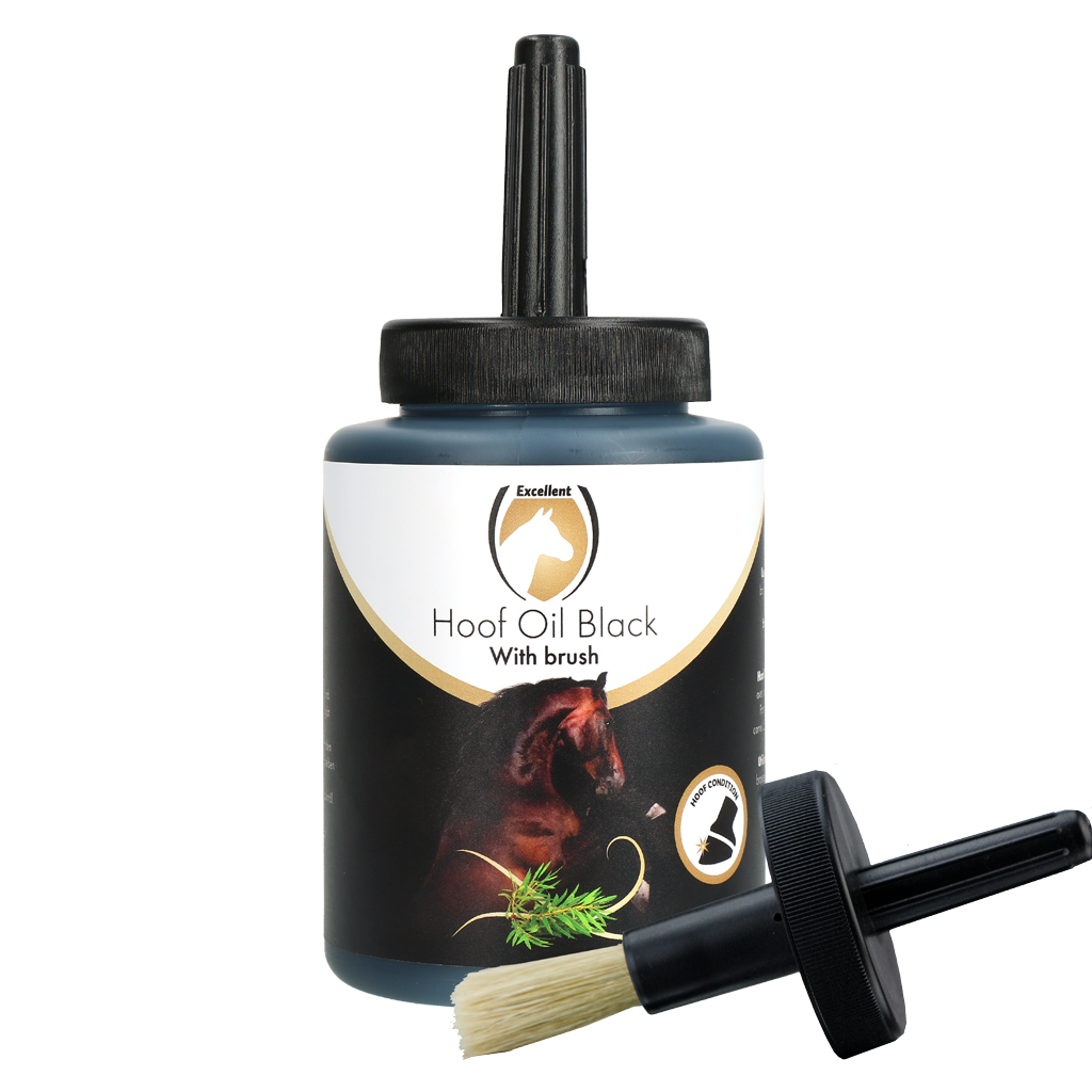Excellent Horse Hoof Oil Black (with brush) 500 ml