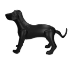 Opblaasbare hond voor promotiedoeleinden in winkels of op evenementen Zwart