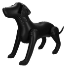 Opblaasbare hond voor promotiedoeleinden in winkels of op evenementen Zwart