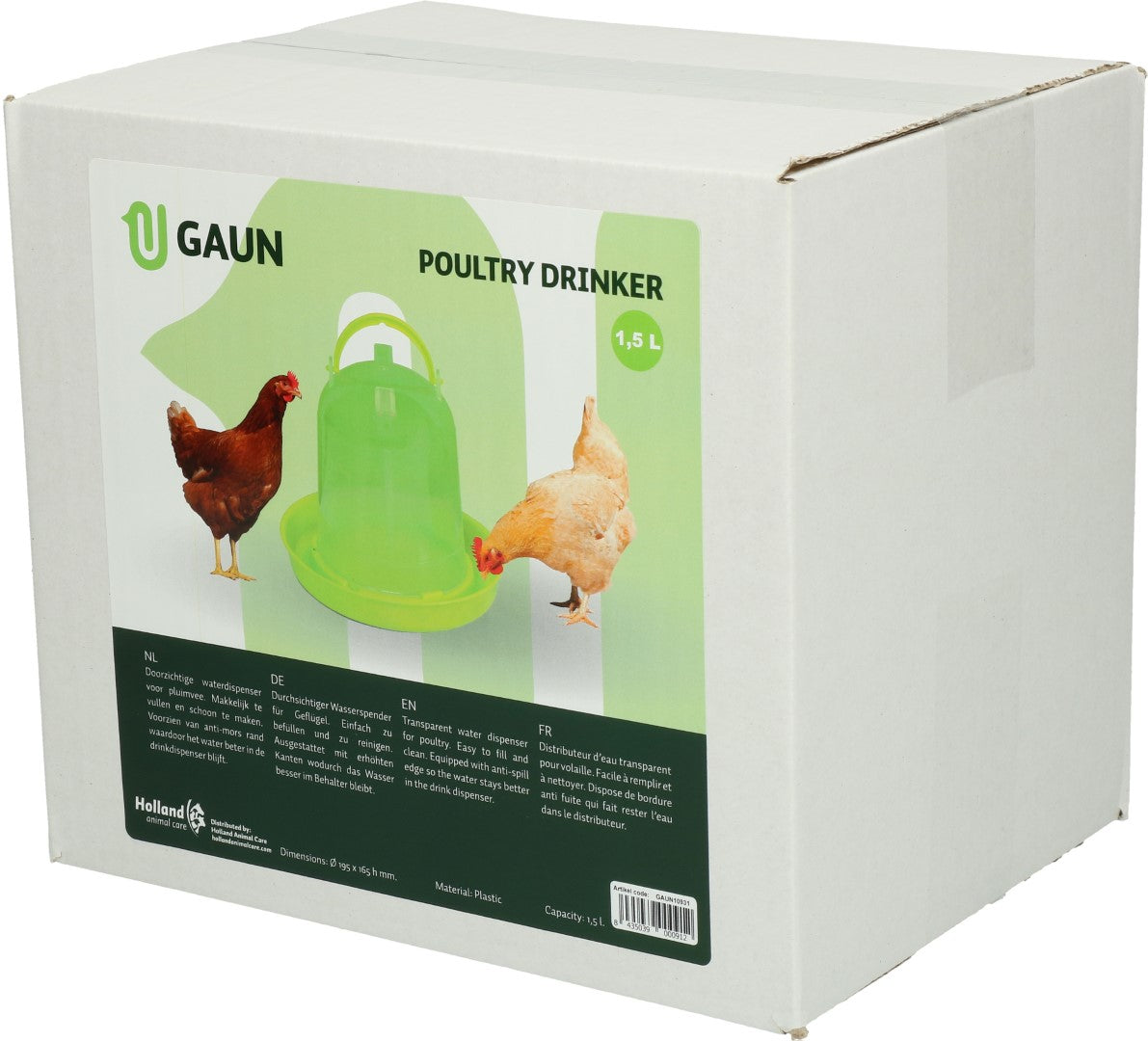 Gaun Poultry Drinker Lime Green