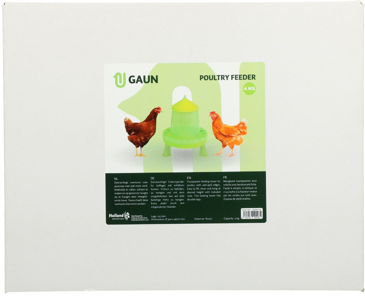 Gaun Poultry Feeder with Legs Green Lemon