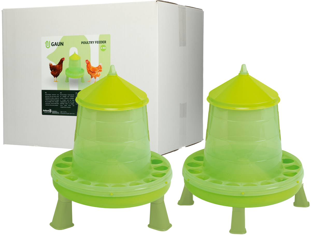 Gaun Poultry Feeder with Legs Green Lemon