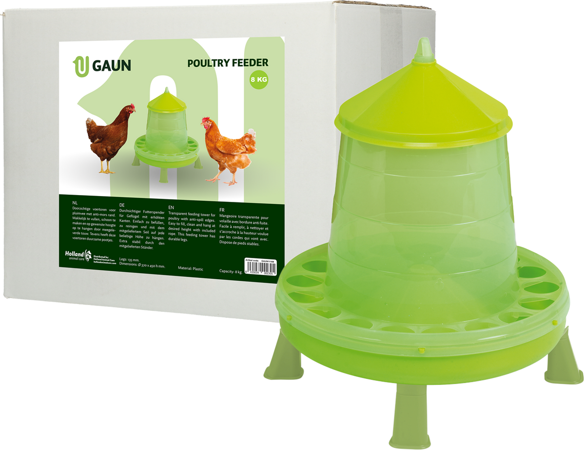 Gaun Poultry Feeder with Legs Green Lemon