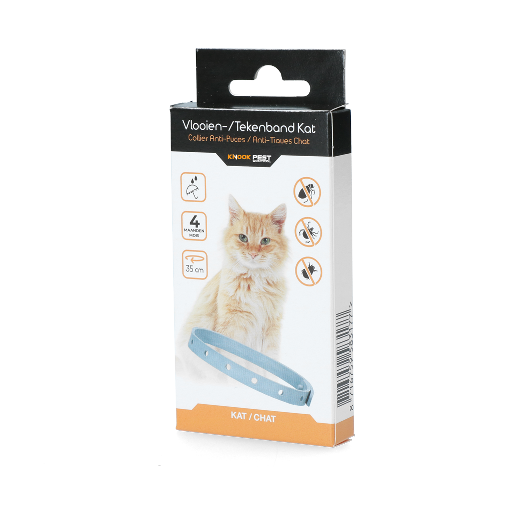 Knock Pest Vlooien/Tekenband Kat NL/FR 33 cm