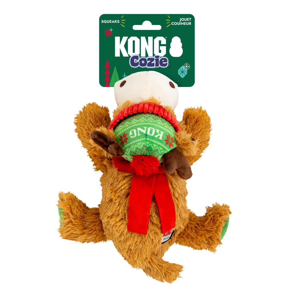 KONG Holiday Cozie Reindeer Red Green M
