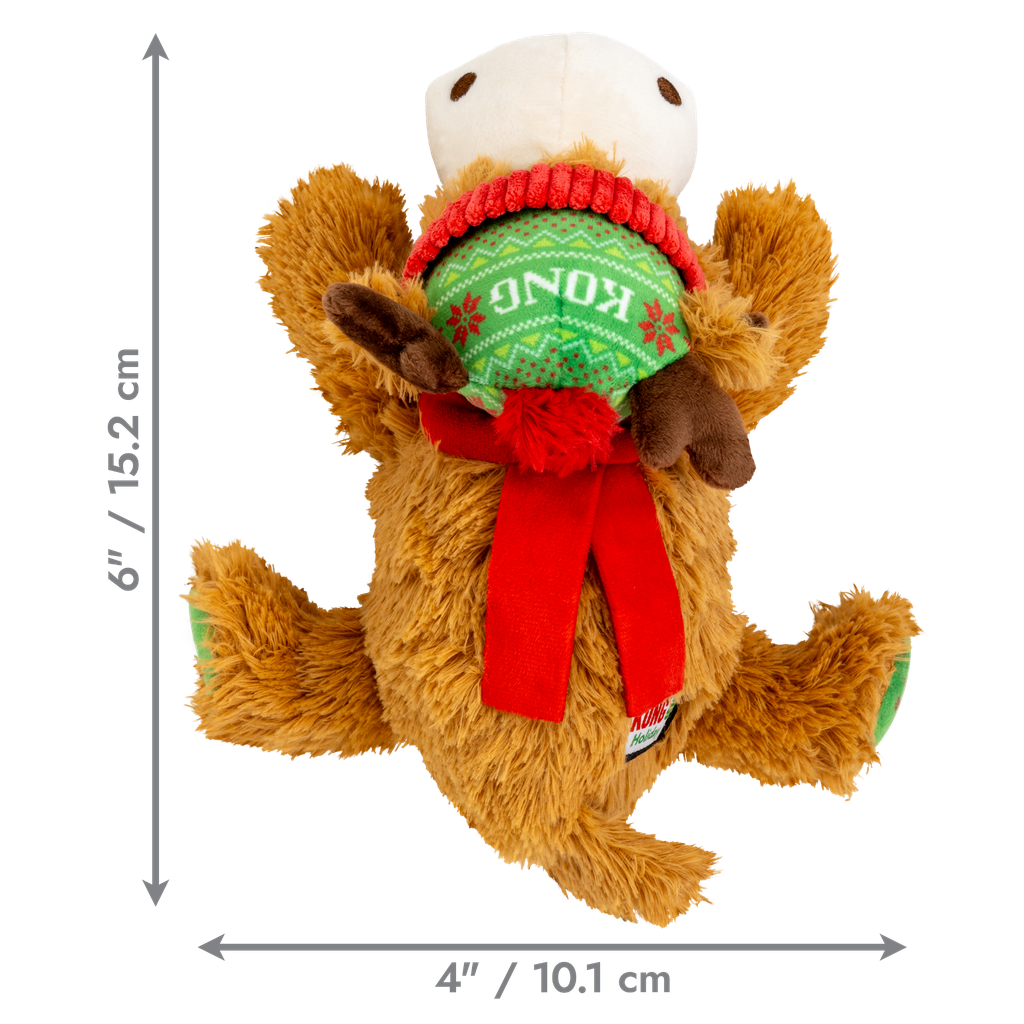 KONG Holiday Cozie Reindeer Red Green M
