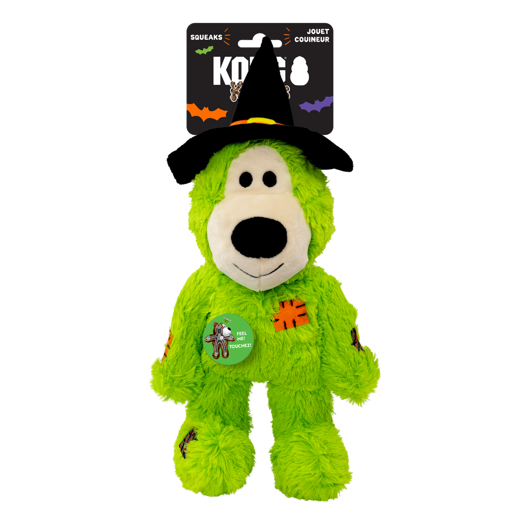 KONG Halloween Wild Knots Witch Bear Green M/L