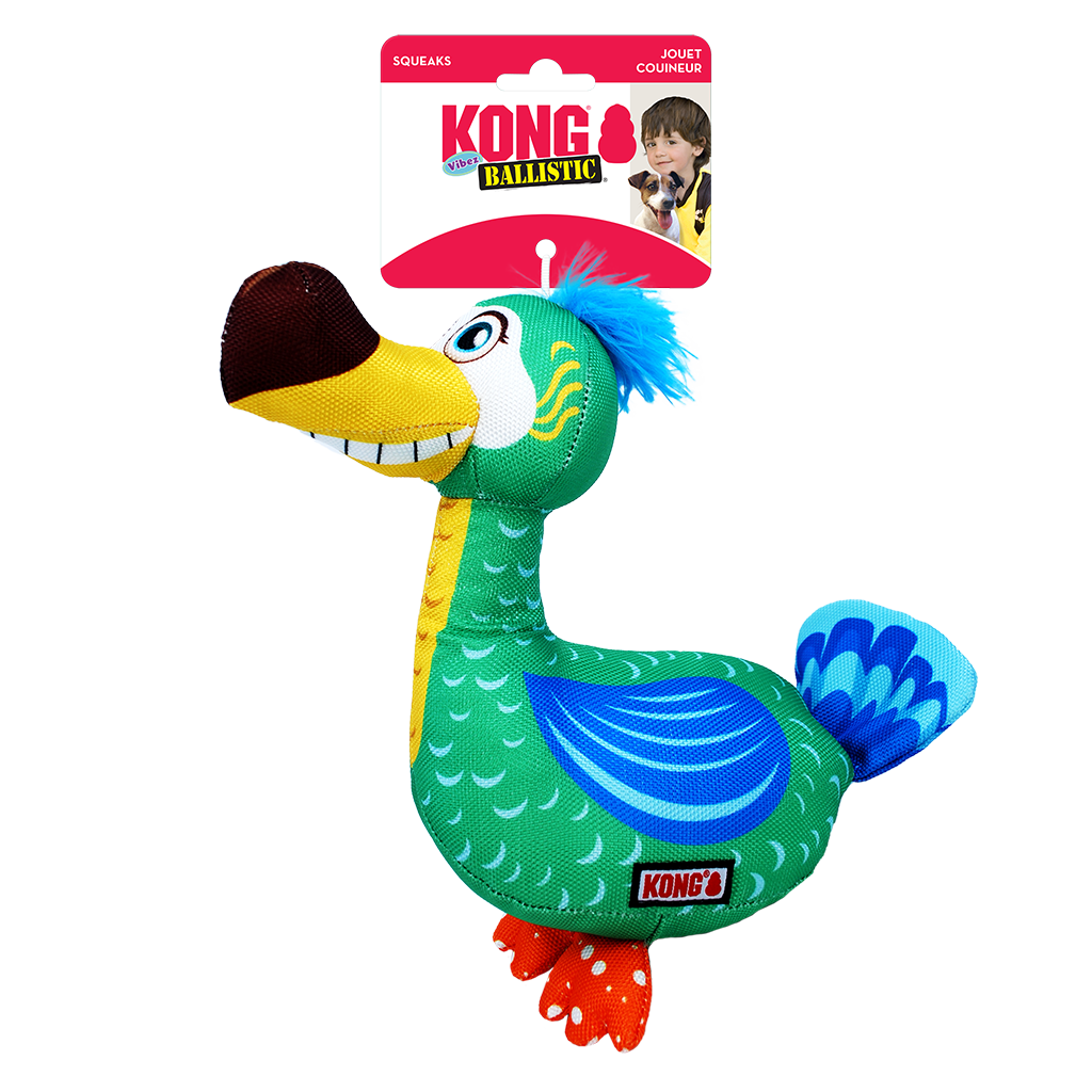 KONG Ballistic Vibez Birds S/M Assorted