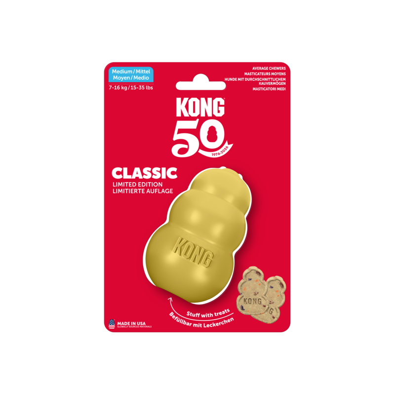 KONG 50th Anniversary KONG Classic Gold Md Standaard