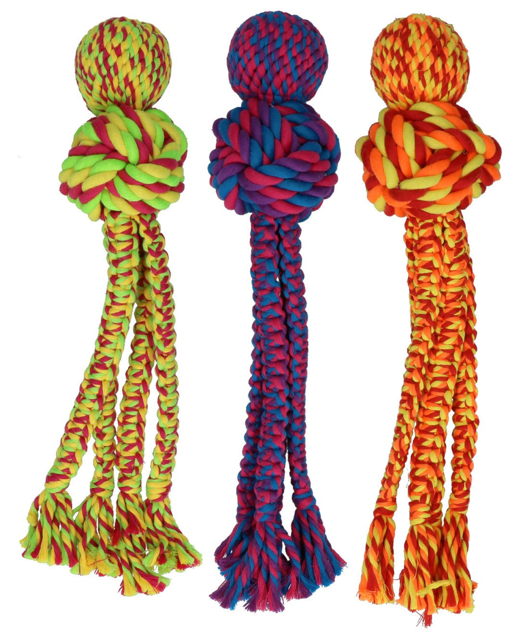 KONG Wubba Weaves with Rope Assorti L