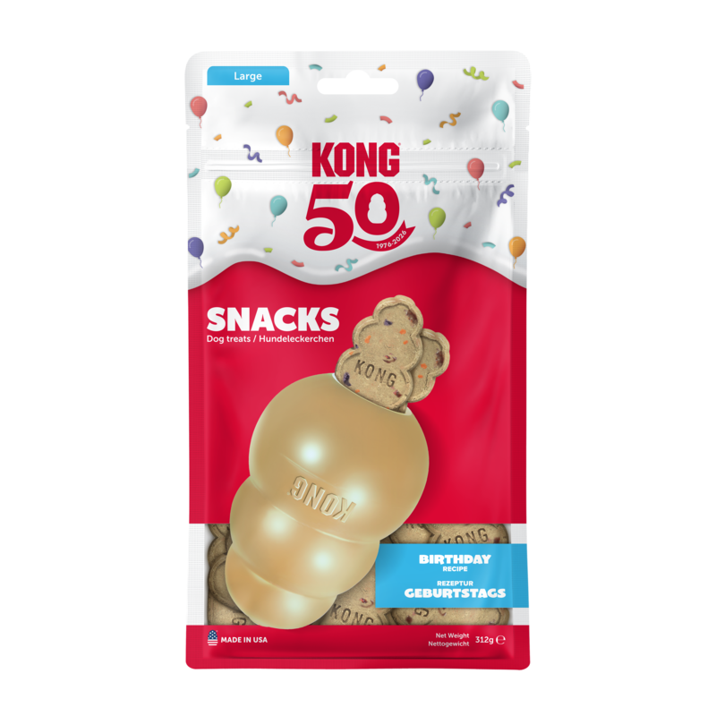 KONG 50th Anniversary KONG SnacksTM Birthday Cake Recipe Lg Standaard