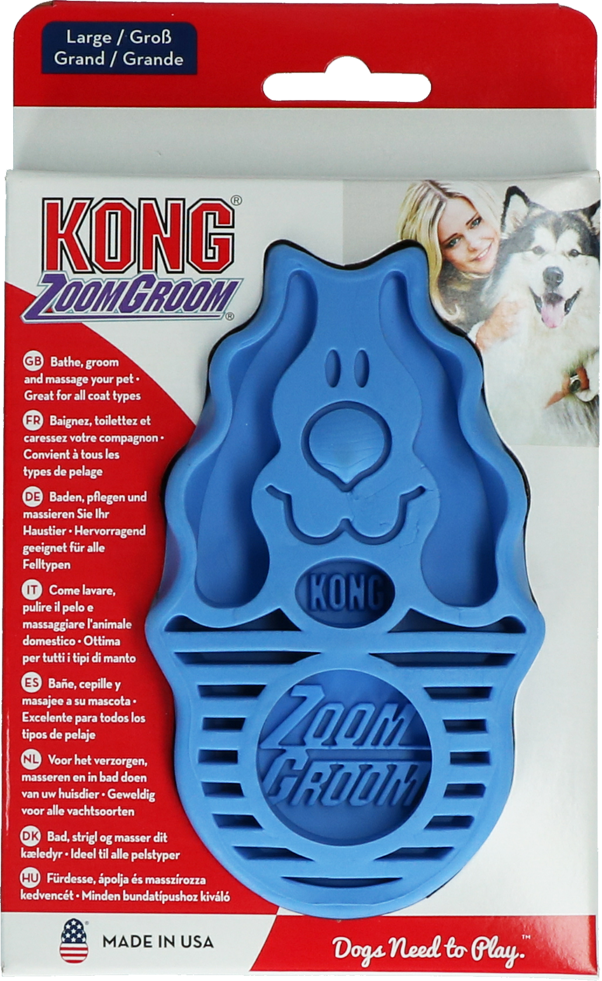KONG ZoomGroom Rassberry Large