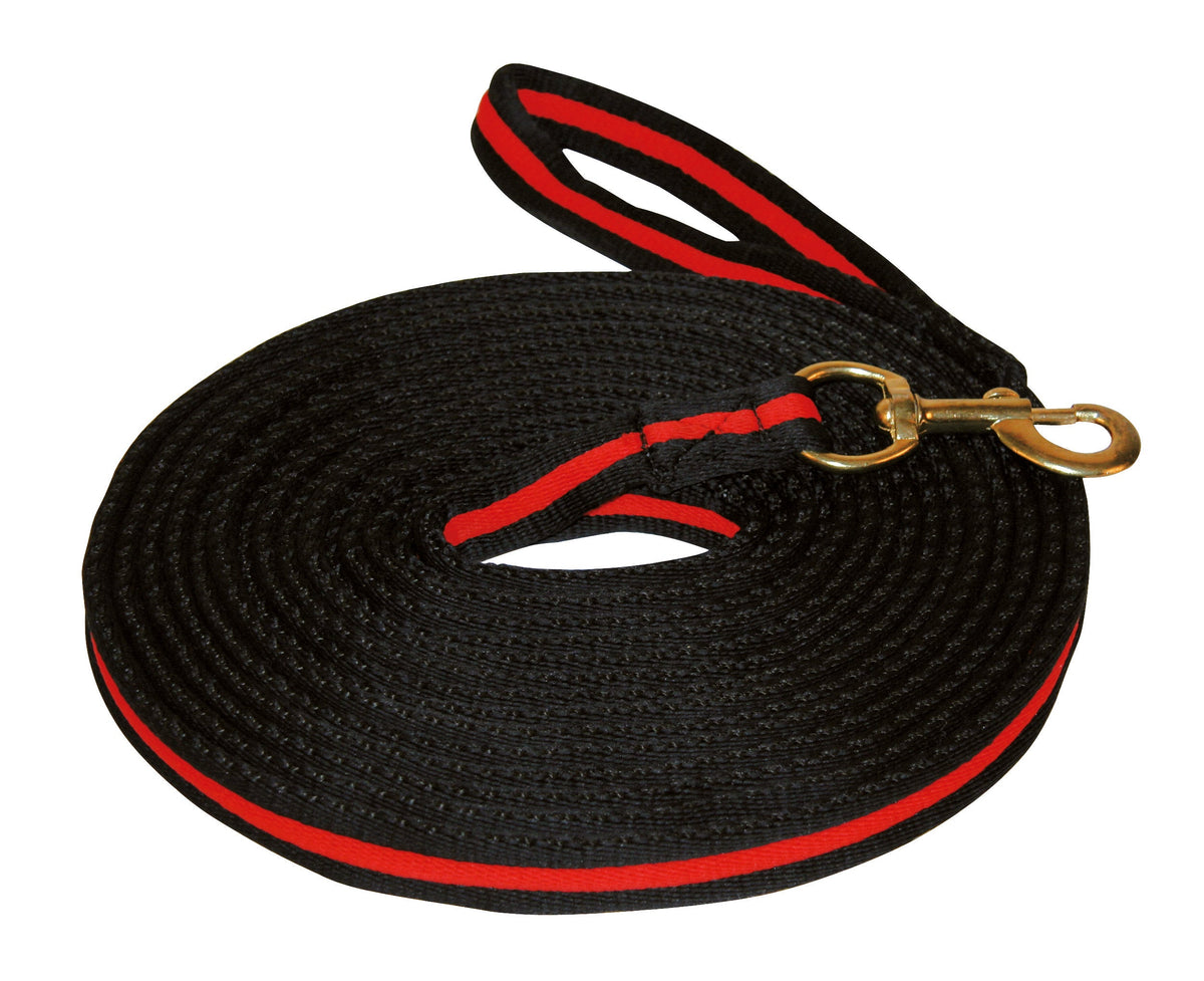Longeerlijn zwart soft 8 meter