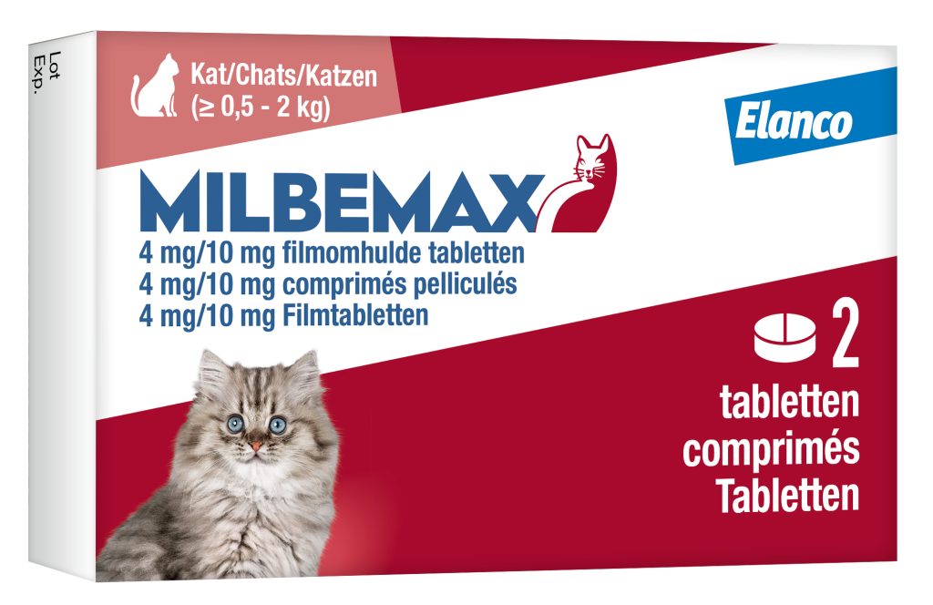 Milbemax Tabletten Kitten/Kat Klein ≥0,5-2kg 2 tabl. tabl.