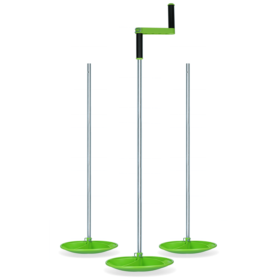 Twist butler 125 cm 3 stuks met 1 Zwengel Standaard