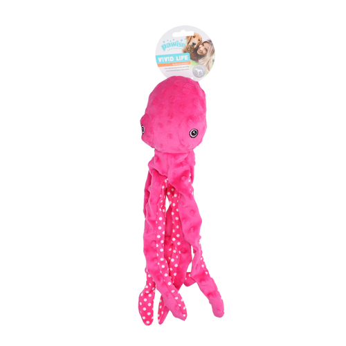 Pawise Multicolor Plush Octopus (3 colour assorted)