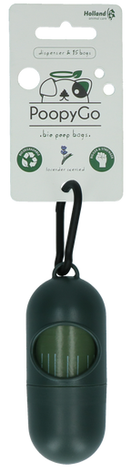 PoopyGo dispenser incl. 15 zakjes lavendelgeur