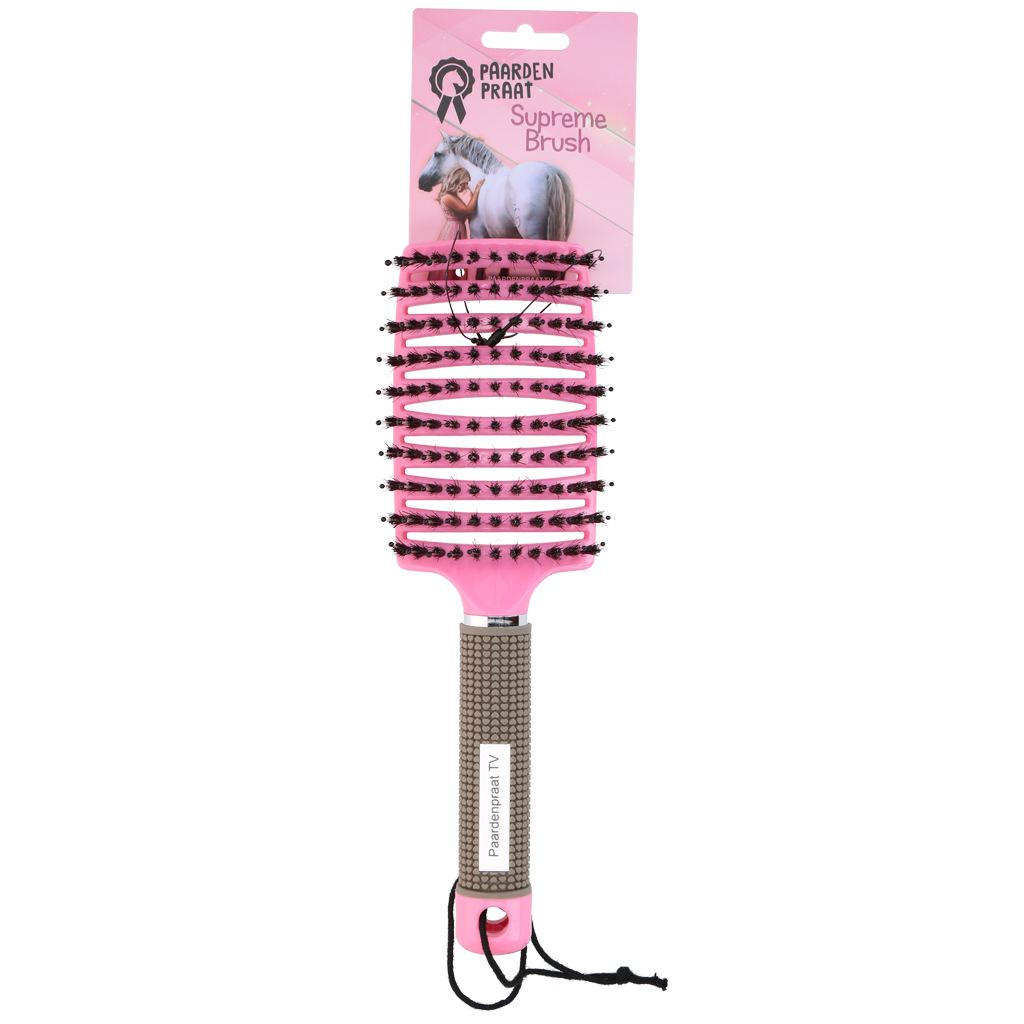 Paardenpraat Horse Supreme Borstel Roze